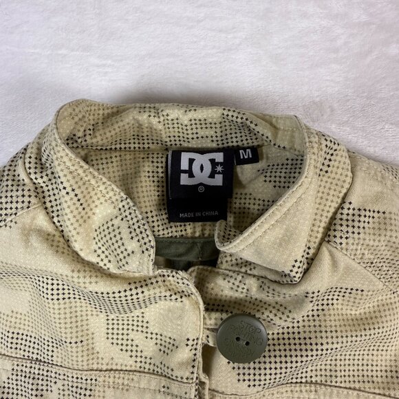 DC Shoes Military Jacket Beige Women's M Utility Camo Pockets - Picture 2 of 10